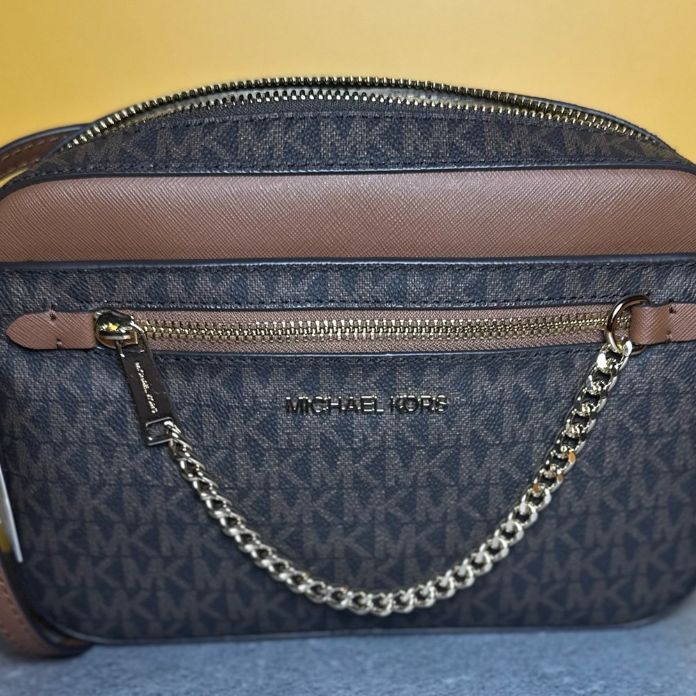 Michael Kors Brown and Black Crossbody Bag